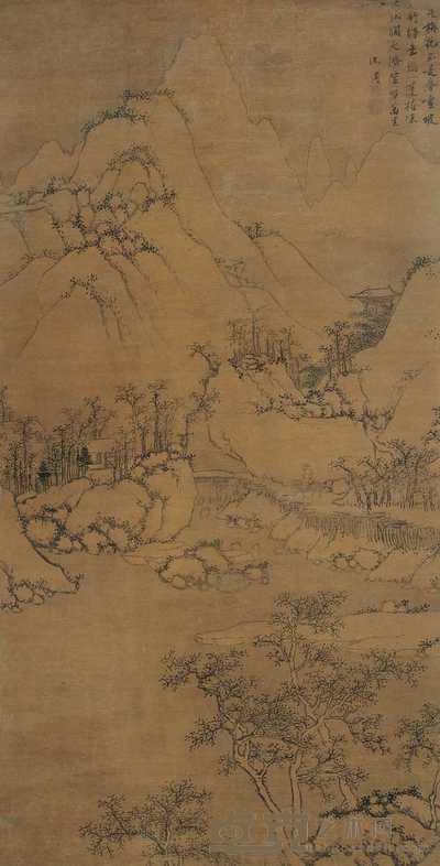 沈周（传） 雪霁图 立轴 141×71.5cm
